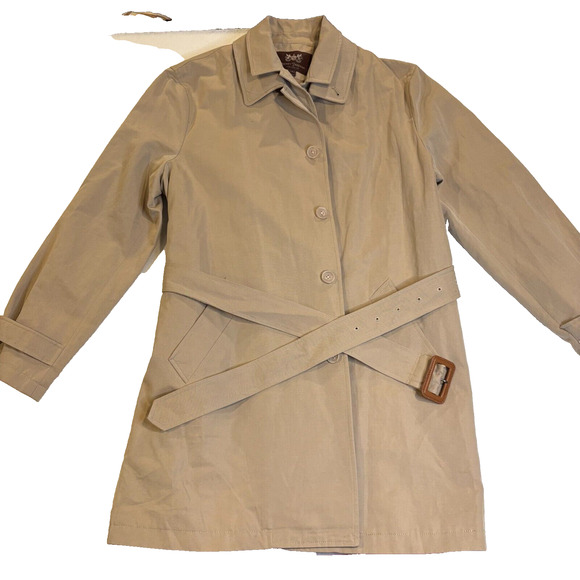 Hickey Freeman Lined Cotton/Linen Coat Khaki Size L Quiet Luxury Classic Preppy - Picture 3 of 16